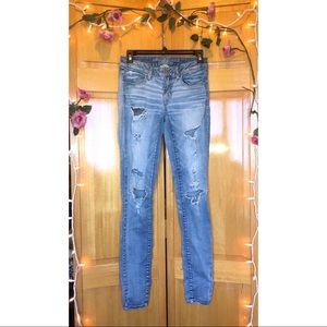american eagle ripped jeggings